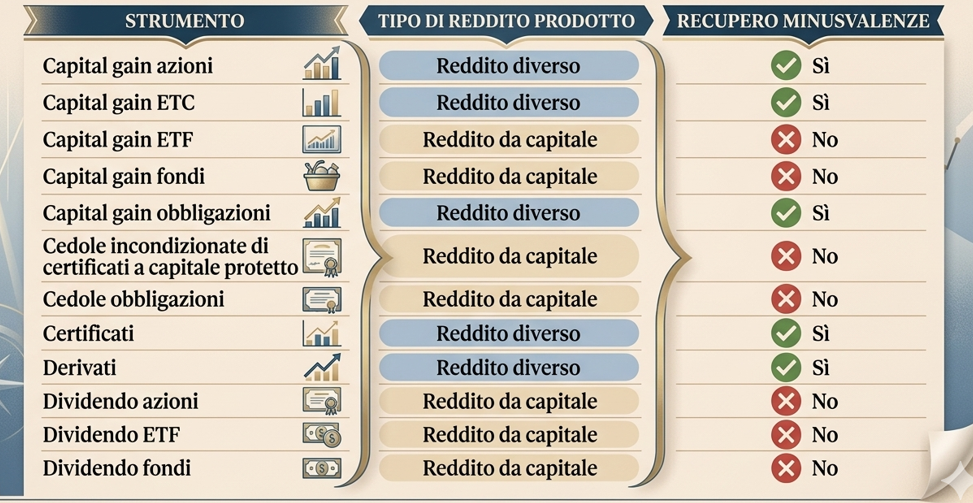 Redditi Generati dagli Strumenti Finanziari